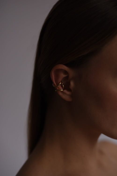 Mini Bold Ear Cuff SILVER