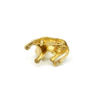 Lion pin - Brooch Lioness Gold - Leeuwin Broche Goud - Back part