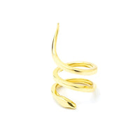 Double Snake Ring Gold - Slangen Ring Goud - side way