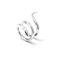 Double Snake Sterling 925 Silver - Double Snake Ring Sterling 925 Zilver - Front