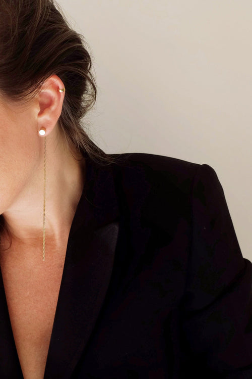 Single Bold Round Stud Big + Earpin Ornament - MVDT COLLECTION