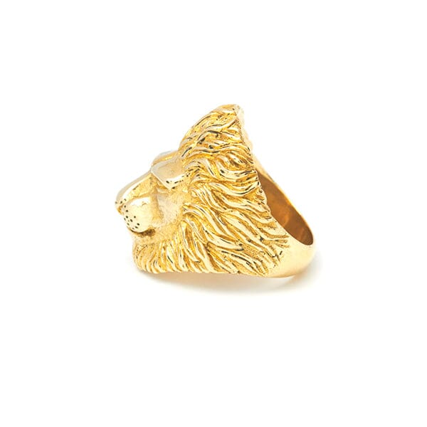 Leeuwen Ring Goud - Ring Lion Gold 14k or 18k - side view