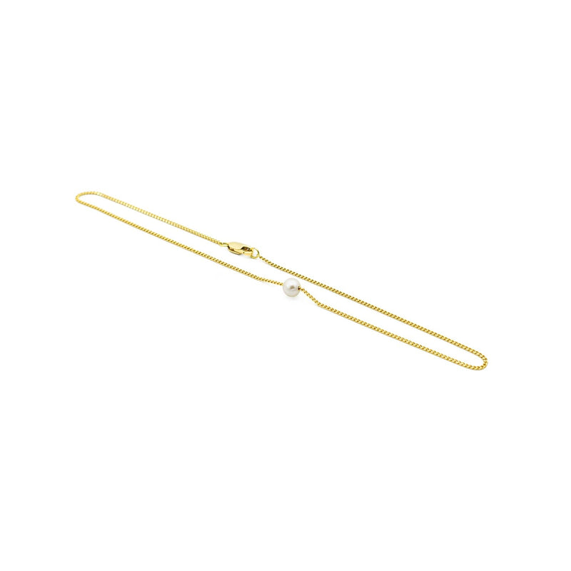 Pearl Ankle Bracelet Gold 14k or 18k - Parel Enkel bandje Goud - Product