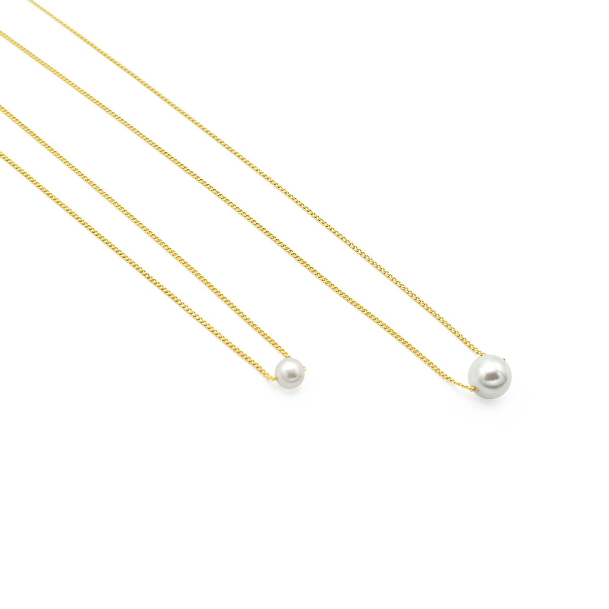 Pearl Necklaces Gold 14k and 18k - Parel Kettingen Goud  - 2 sizes