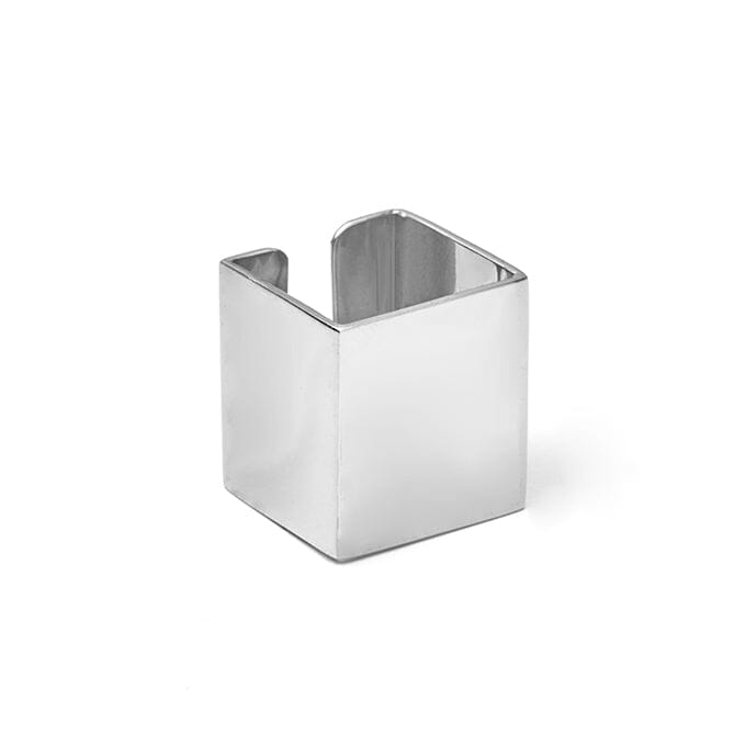 Square Ring Sterling 925 Silver - Vierkant Ring Sterling 925 Zilver - front 
