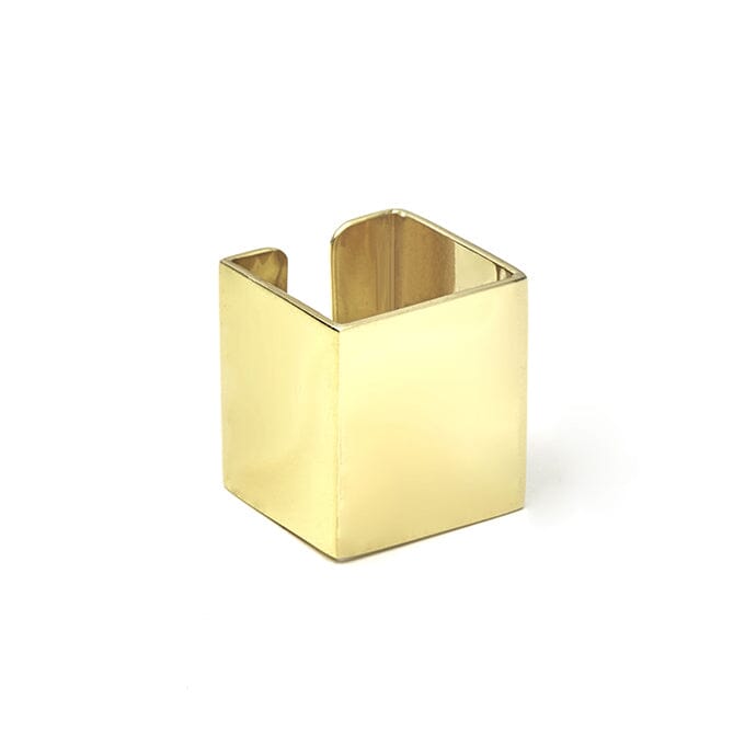 Square Ring Gold - Vierkante Ring Goud - Brass