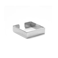 Square Ring Fine Sterling 925 Silver - Vierkante Ring Fijn Sterling 925 Zilver - Product