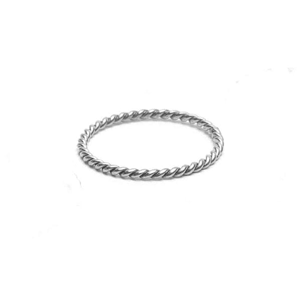 Sun Twist Ring Sterling 925 Silver -Gedraaide Ring iSterling 925 Zilver - Product