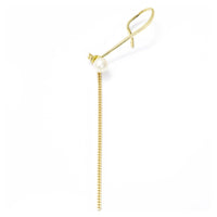 Pearl Ear Cuff + Chain GOLD - MVDT COLLECTION